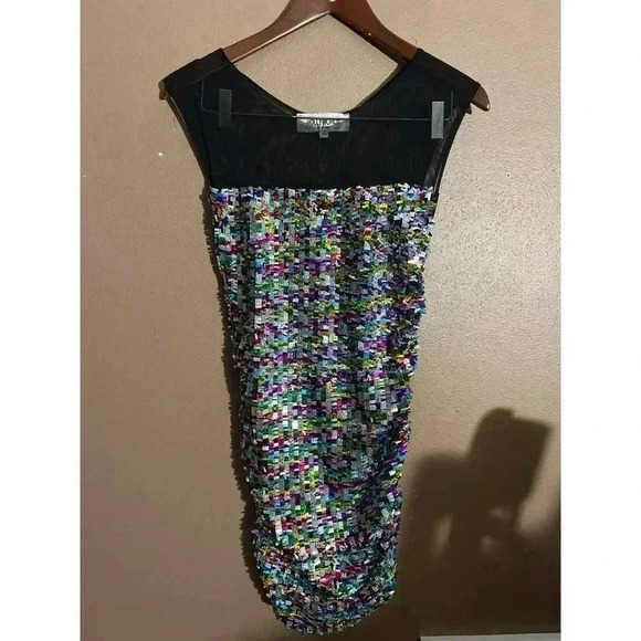 Hollyworld ny Multicolor Sequin Dress - Picture 1 of 3